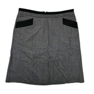 Bally Skirt Women’s Gray Black 100% Wool Lined Made in Italy Office Career 6